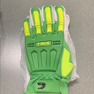 T-Rex Green and Yellow Protective Gloves